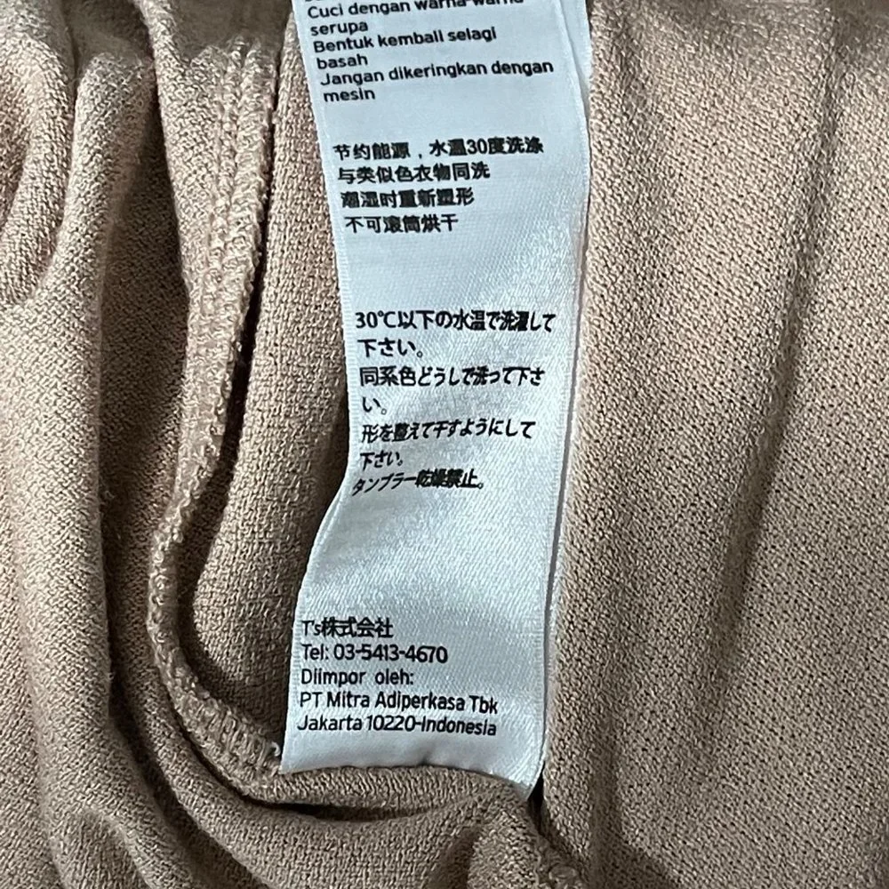 TOPSHOP women's size 4 tan criss cross strap v neck short sleeve top - Picture 6 of 7